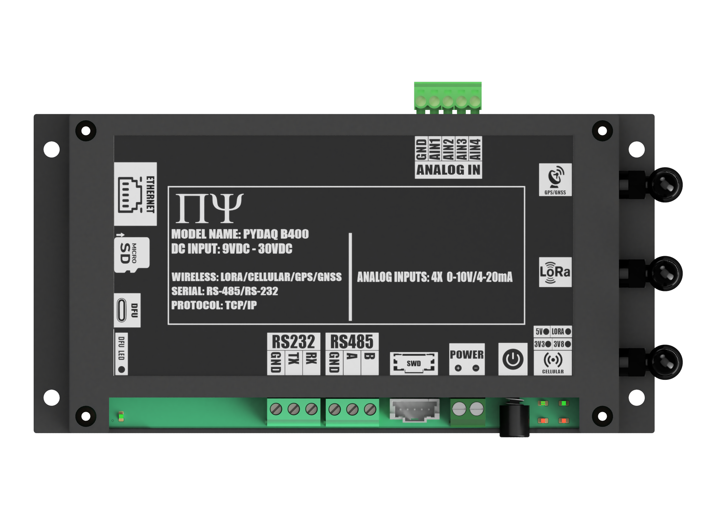 PYDAQ B400: Multichannel Wireless Programmable RTU