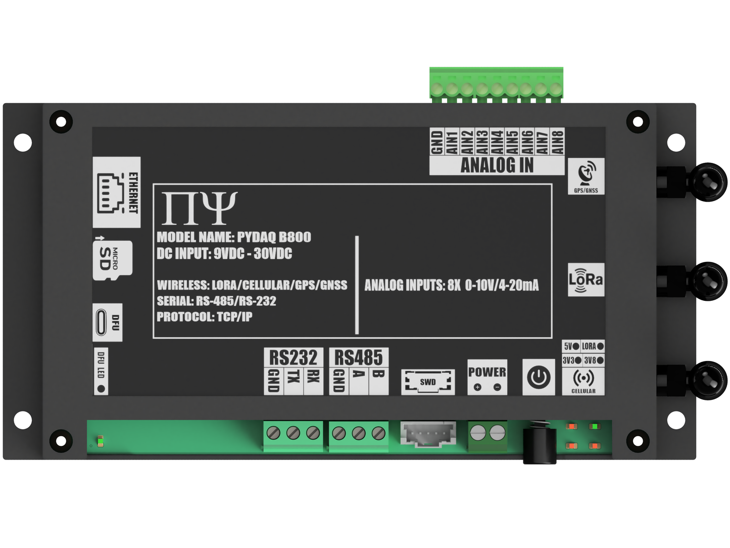 PYDAQ B800: Multichannel Wireless Programmable RTU