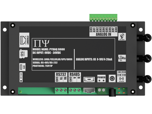PYDAQ B800: Multichannel Wireless Programmable RTU
