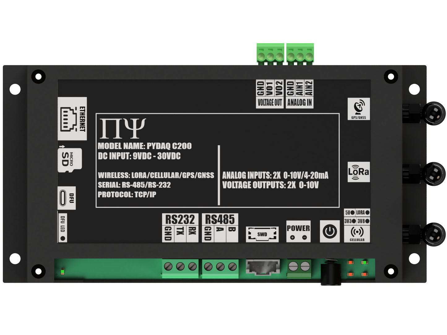 PYDAQ C200: Multichannel Wireless Programmable RTU