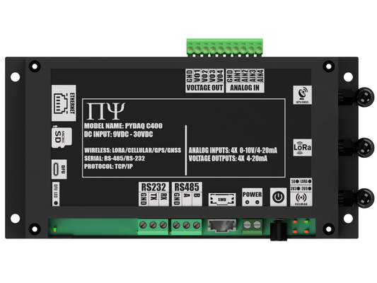 PYDAQ C400: Multichannel Wireless Programmable RTU
