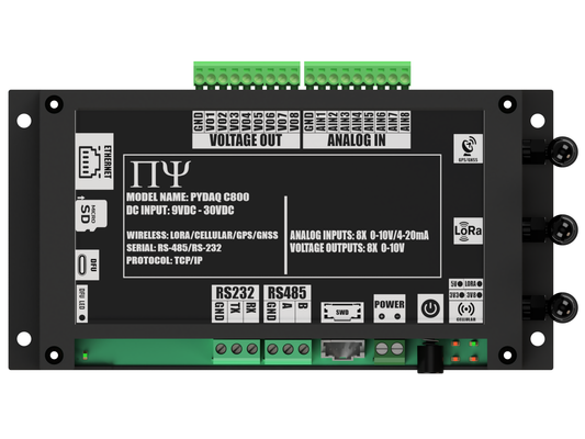 PYDAQ C800: Multichannel Wireless Programmable RTU