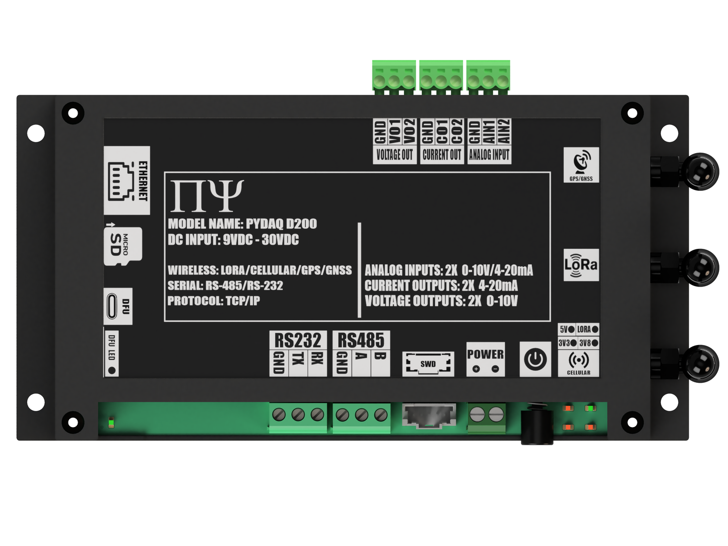 PYDAQ D200: Multichannel Wireless Programmable RTU