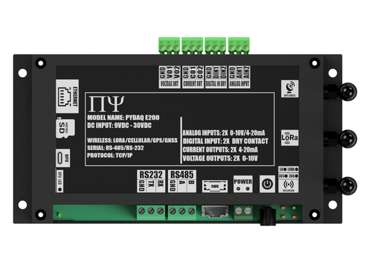PYDAQ E200: Multichannel Wireless  Programmable RTU
