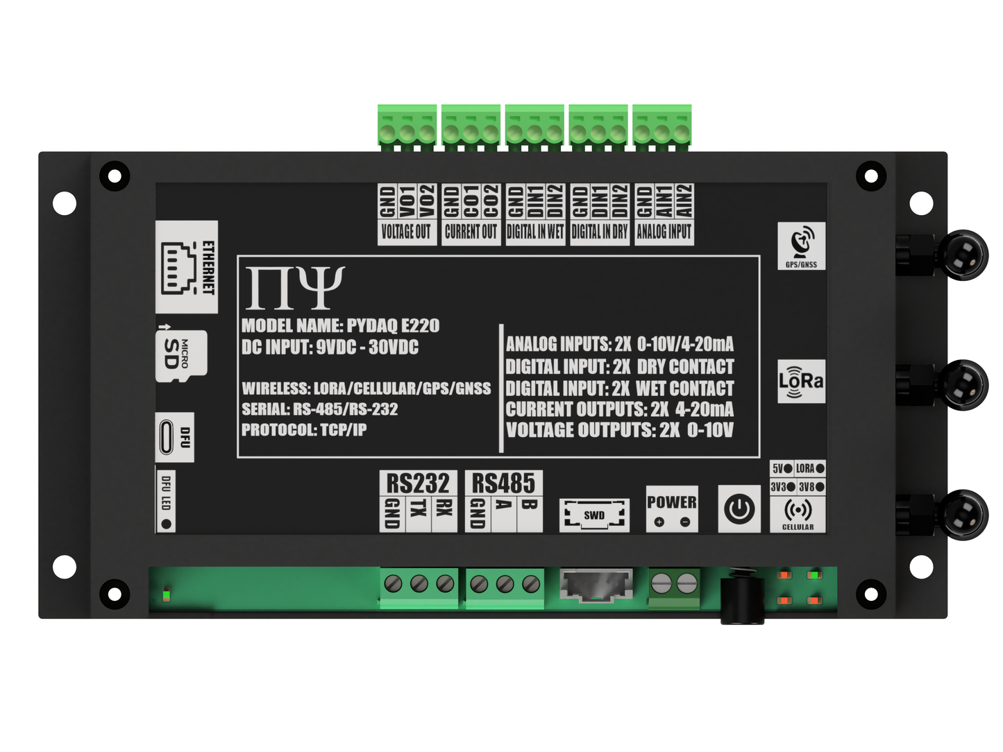 PYDAQ E220: Multichannel Wireless  Programmable RTU