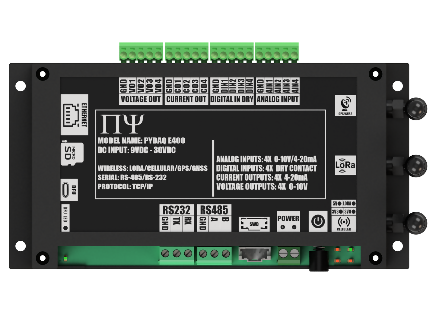 PYDAQ E400: Multichannel Wireless  Programmable RTU