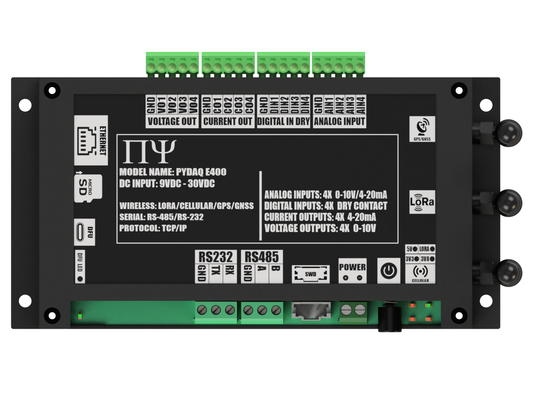 PYDAQ E400: Multichannel Wireless  Programmable RTU