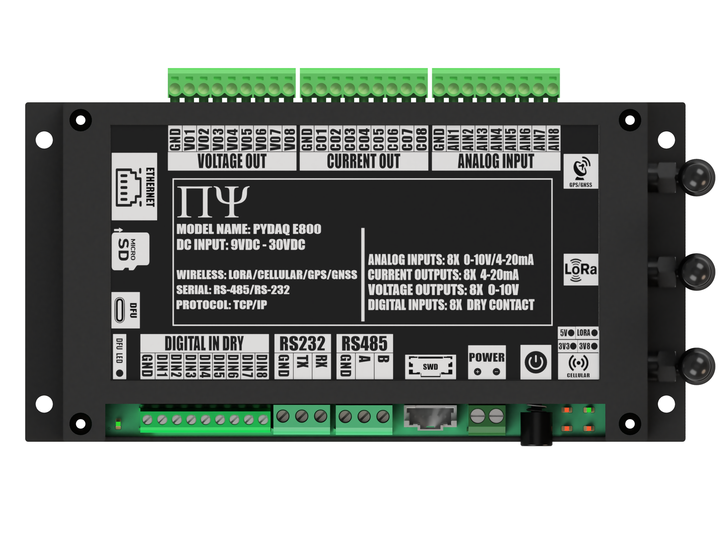 PYDAQ E800: Multichannel Wireless  Programmable RTU