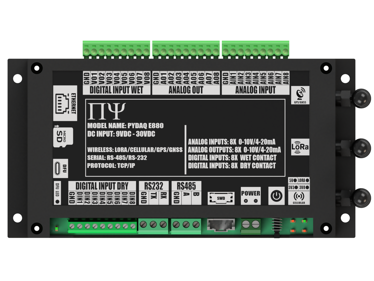 PYDAQ E880: Multichannel Wireless  Programmable RTU