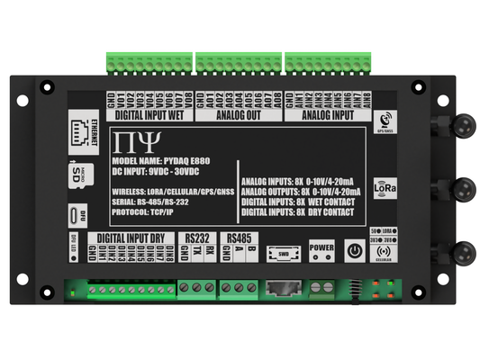 PYDAQ E880: Multichannel Wireless  Programmable RTU