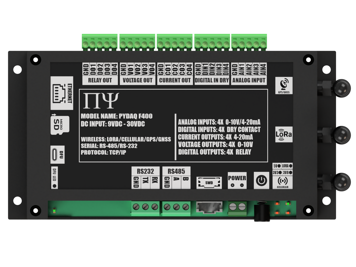 PYDAQ F400: Multichannel Wireless  Programmable RTU