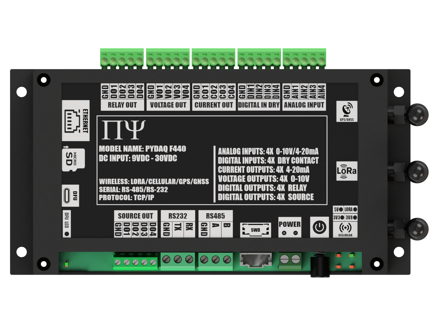PYDAQ F440: Multichannel Wireless  Programmable RTU
