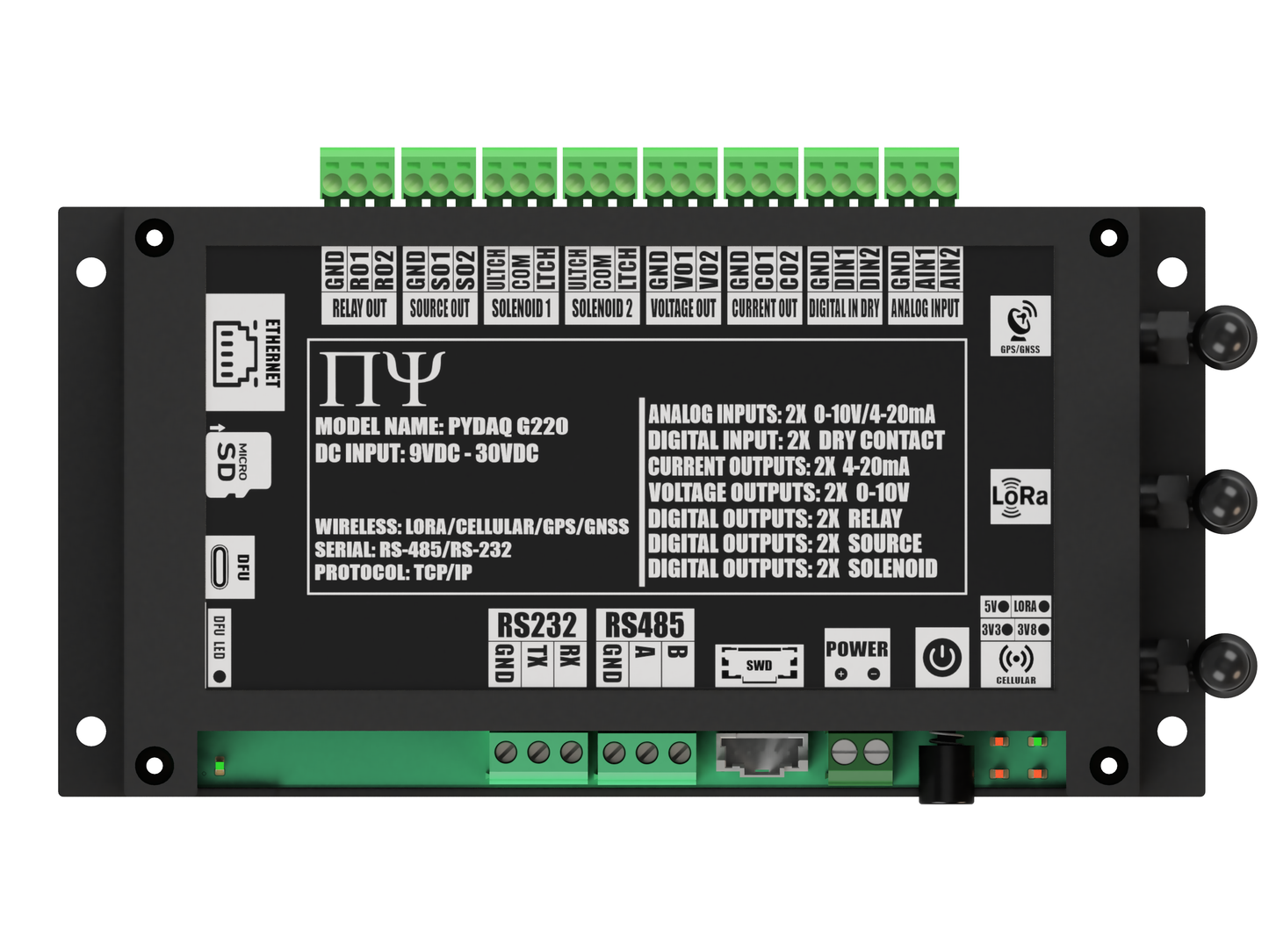 PYDAQ G220: Multichannel Wireless  Programmable RTU